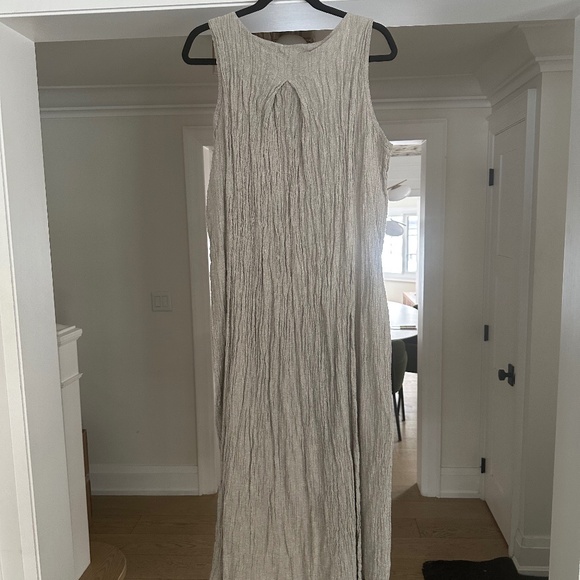 BLACK CRAINE Obi Linen Dress in Ash (Taupe-Grey) - Size L - Picture 9 of 16